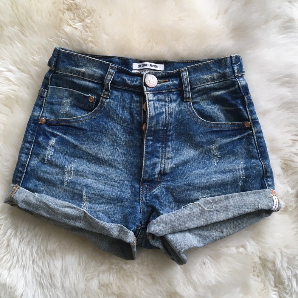 ON Teaspoon High Rise Cuffed Jean shorts